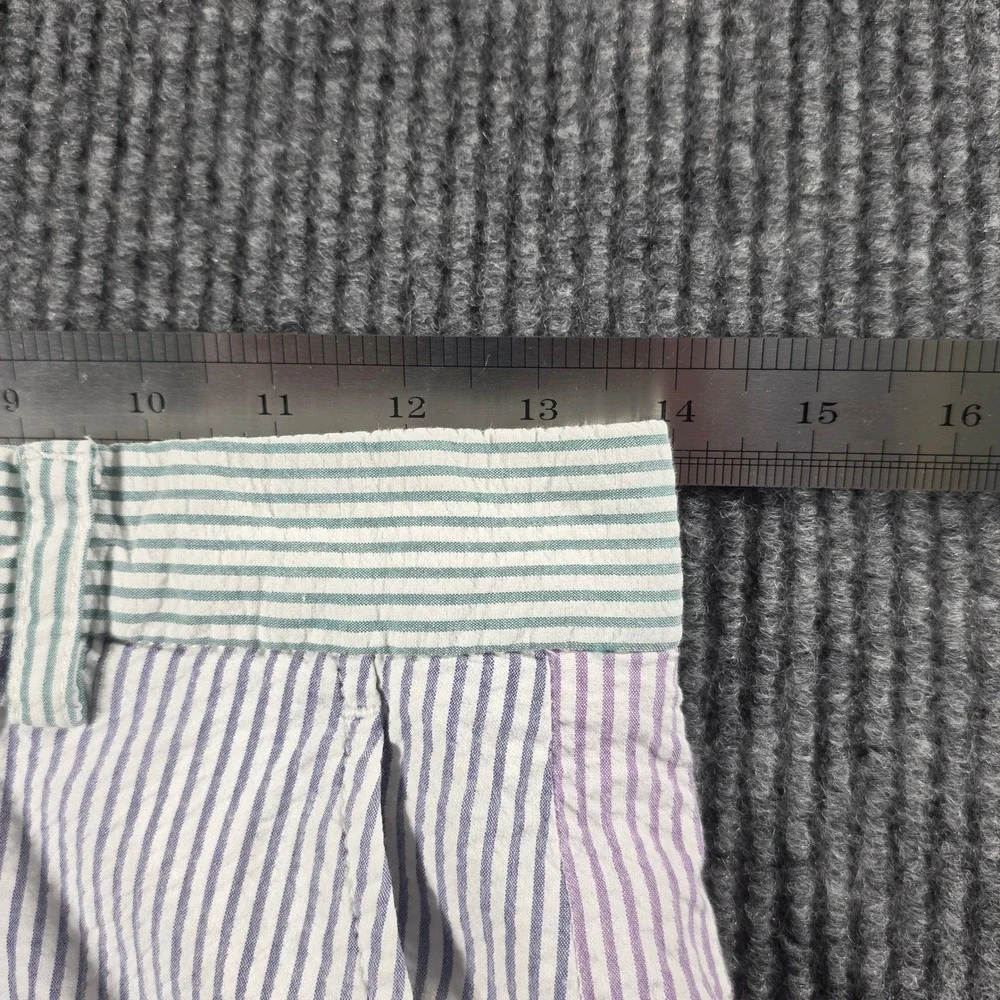 Brooks Brothers Clark Fit Seersucker Multi Color Block Stripe Pants Mens 28x32
